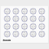 Rustige Homemade gebak Goederen Apple Pie Blue Che Ronde Sticker (Vel)