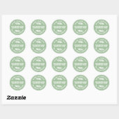 Rustige Homemade gebak Goederen Apple Pie Green Ronde Sticker (Vel)