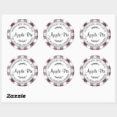 Rustige Homemade gebak Goederen Apple Pie Paarse C Ronde Sticker (Vel)