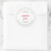 Rustige Homemade gebak Goederen Apple Pie White Ronde Sticker (Tas)