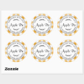 Rustige Homemade gebak Goederen Apple Pie Yellow C Ronde Sticker (Vel)