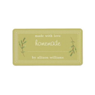 Rustige Homemade gebak Goederen Jam Can Olive Gree Etiket