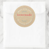 Rustige Homemade gebak Goods Jam Can Kraft Paper Ronde Sticker