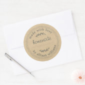 Rustige Homemade gebak Goods Jam Can Kraft Paper Ronde Sticker (Envelop)