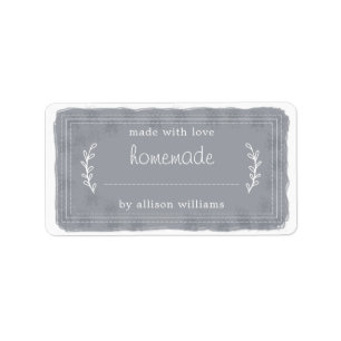 Rustige Homemade gebak Goods Jam Canning Dark Blue Etiket