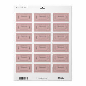 Rustige Homemade gebak Goods Jam Canning Pink Etiket (Full Sheet)