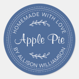 Rustige Homemade gebarsten goederen Apple Pie Clas Ronde Sticker