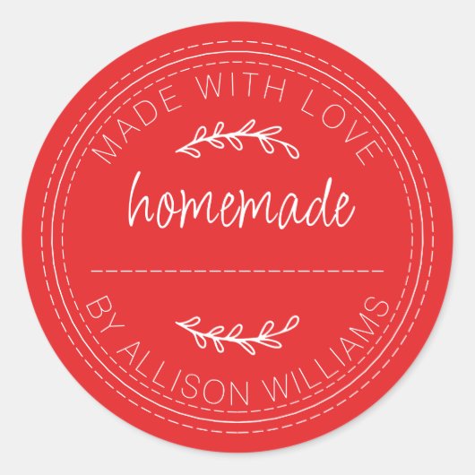 Rustige Homemade gebarsten goederen jam kan helder Ronde Sticker (Voorkant)