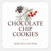 Rustige Homemade gebarsten goederen Vierkante Sticker (Voorkant)