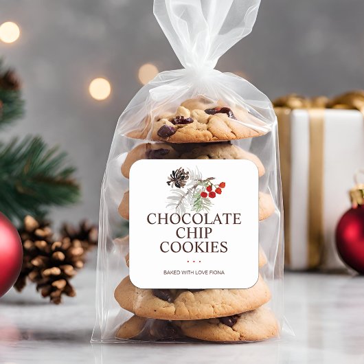 Rustige Homemade gebarsten goederen Vierkante Sticker