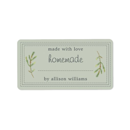 Rustige Homemade gebrandmerkte artikelen Jam Can P Etiket (Voorkant)