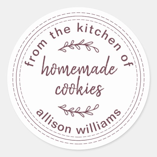 Rustige Homemade koekjes uit de keuken van Ronde Sticker (Voorkant)