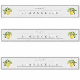 Rustige Homemade Limoncello-display Label
