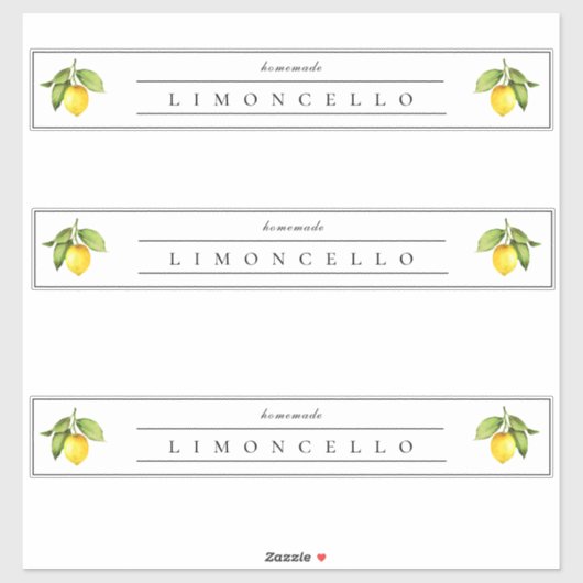 Rustige Homemade Limoncello-display Label (Vel)