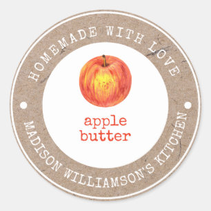 Rustige Homemade met liefde   Etiket appelboter