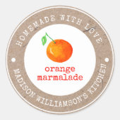 Rustige Homemade met liefde | Oranje label met mar (Voorkant)