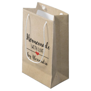 Rustige Homemade met liefdeskraft kleine cadeautas