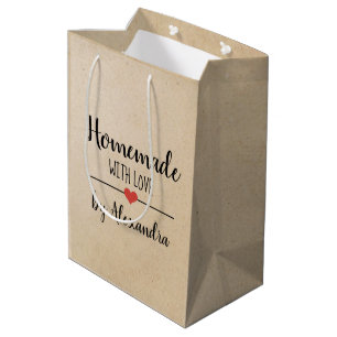 Rustige homemade met liefdeskraft middelgrote cade medium cadeauzakje