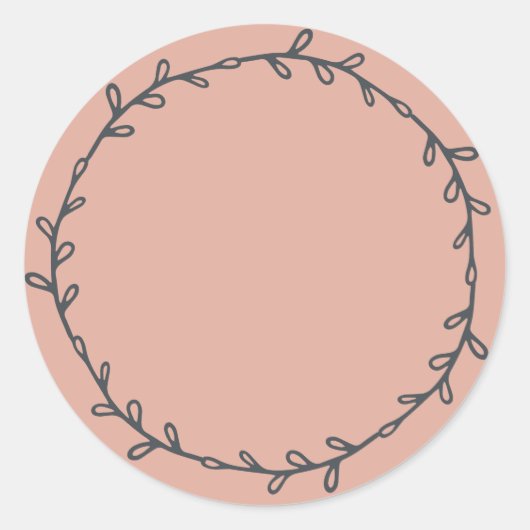 Rustige Homemade mosterd roze schrijft aan Ronde Sticker (Voorkant)