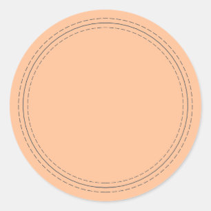 Rustige Homemade Simple Pastel Oranje schrijven Ronde Sticker