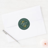 Rustige Homemade Thanksgiving Cranberry Sauce Gree Ronde Sticker (Envelop)