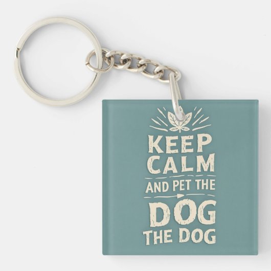 Rustige hond herinnering sleutelhanger (voorkant)