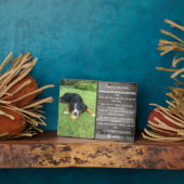 Rustige hond huisdier herinnering quote fotoplaat (Zijkant)