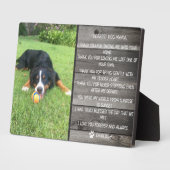 Rustige hond huisdier herinnering quote fotoplaat (Zijkant)