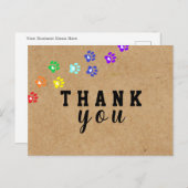 Rustige hond regenboog poot aangepaste bedankkaart briefkaart (Voorkant / Achterkant)