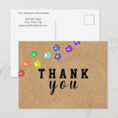 Rustige hond Regenboogpoot Aangepaste bedankkaart Briefkaart (Voorkant / Achterkant)