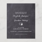 Rustige Hondenbruiloft 3 Foto Budget Save The Date (Achterkant)