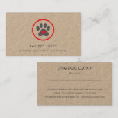 Rustige hondengroomprintlabelbusiness busin visitekaartje (Voorkant / Achterkant)
