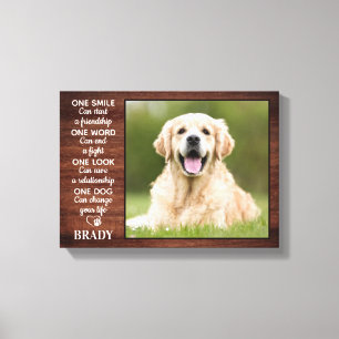Rustige Hondenliefhebber Quote Keepomwille Dog Fot Canvas Afdruk