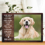 Rustige Hondenliefhebber Quote Keepomwille Dog Fot Fotoplaat<br><div class="desc">Eet uw beste vriend en koester die kostbare herinneringen met een aangepaste, unieke foto-plaquette in het keepaardje van het hondenliefhebber in een stijlvol ontwerp van hout. Deze unieke speelgoedplak voor honden is het perfecte cadeautje voor jezelf, familie of vrienden om je beste hond of als huisdier te eren. Citaat: "Eén...</div>