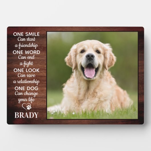 Rustige Hondenliefhebber Quote Keepomwille Dog Fot Fotoplaat (voorkant)