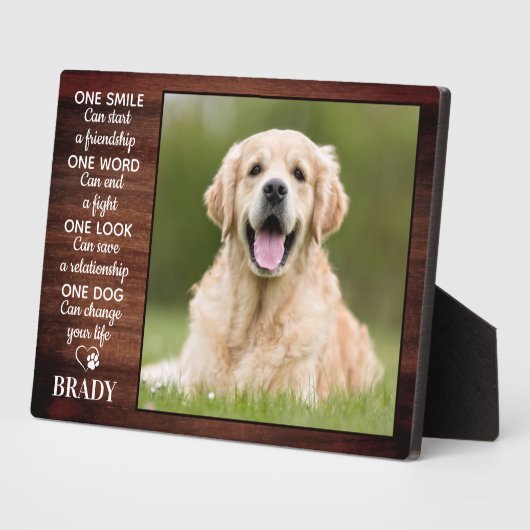 Rustige Hondenliefhebber Quote Keepomwille Dog Fot Fotoplaat (Zijkant)