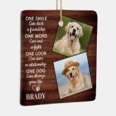 Rustige Hondenliefhebber Quote Keepomwille Pet Dog Keramisch Ornament (Rechts)