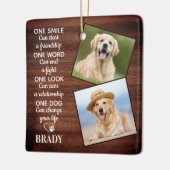 Rustige Hondenliefhebber Quote Keepomwille Pet Dog Keramisch Ornament (Links)