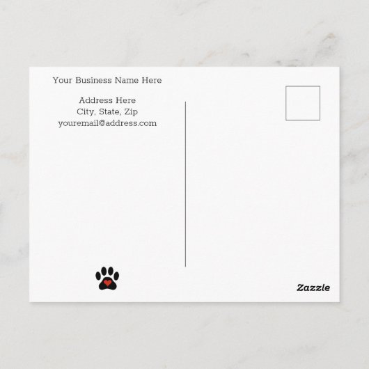 Rustige hondenpoot Aangepaste dank je wel  Briefkaart (Achterkant)