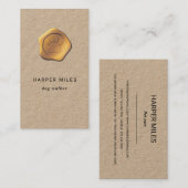 Rustige hondensitter goudpootlak/etiket visitekaartje (Voorkant / Achterkant)