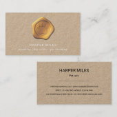 Rustige hondensitter paw goudwas zeehond visitekaartje (Voorkant / Achterkant)