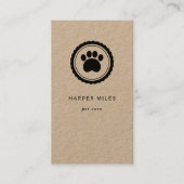 Rustige hondwalker paw print label (Voorkant)