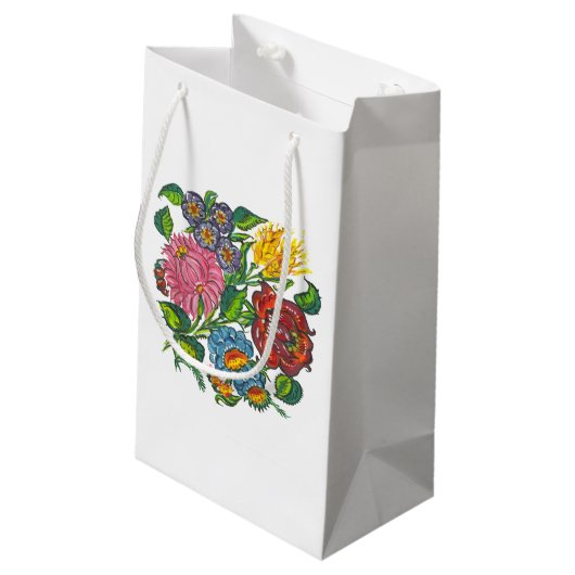 Rustige Hongaarse bloemen Klein Cadeauzakje (Achterkant Gekanteld)