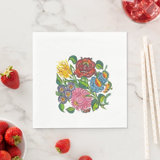 Rustige Hongaarse bloemen Servetten (Insitu)