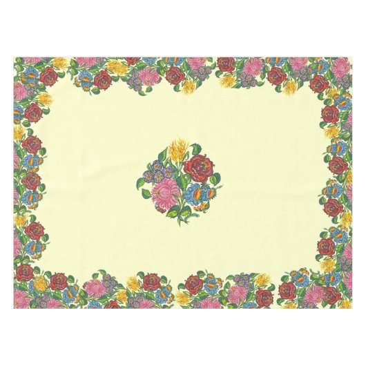 Rustige Hongaarse bloemen Tafelkleed (Voorkant (Horizontaal))
