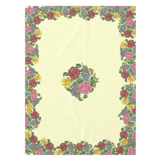 Rustige Hongaarse bloemen Tafelkleed (Voorkant)