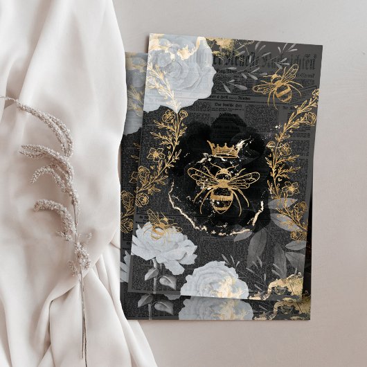 Rustige honingbijen en ontkoppeling van Rozen Tissuepapier