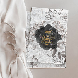 Rustige  honingbijen en ontkoppeling van Rozen Tissuepapier