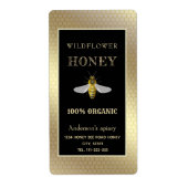  rustige honingbijenhoningpot etiket (Voorkant)