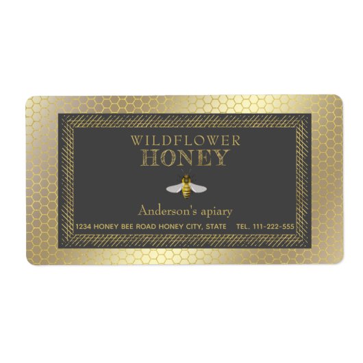  rustige honingpot etiket (Voorkant)